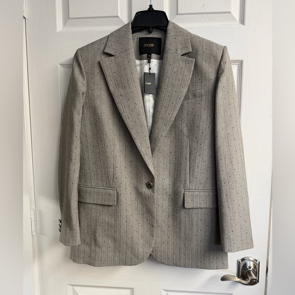 Vafil Rhinestone Suit Jacket - Picture 4 of 9